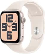 Apple Watch SE 2 2024 GPS 44mm Starlight Aluminium Case with Starlight Sport Band - M/L (MXEV3)