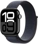 Apple Watch Series 10 GPS + Cellular 42mm Jet Black Aluminum Case with Ink Sport Loop (MWX83)